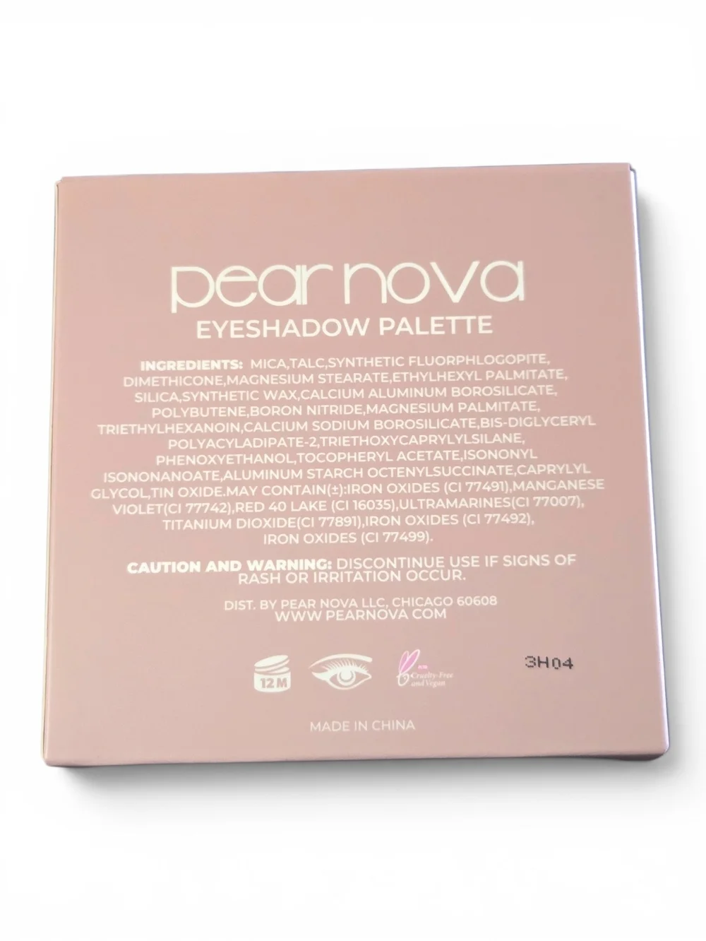 Pear Nova Eyeshadow Palette 7-Shade Neutrals & Metallics NIB Full Size